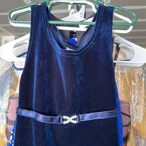 Velvet blue dress